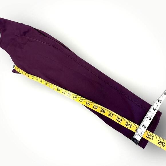 Danskin Activewear Yoga Gym Workout Tight Leggings Pocket High Rise Size L Plum - Picture 15 of 16